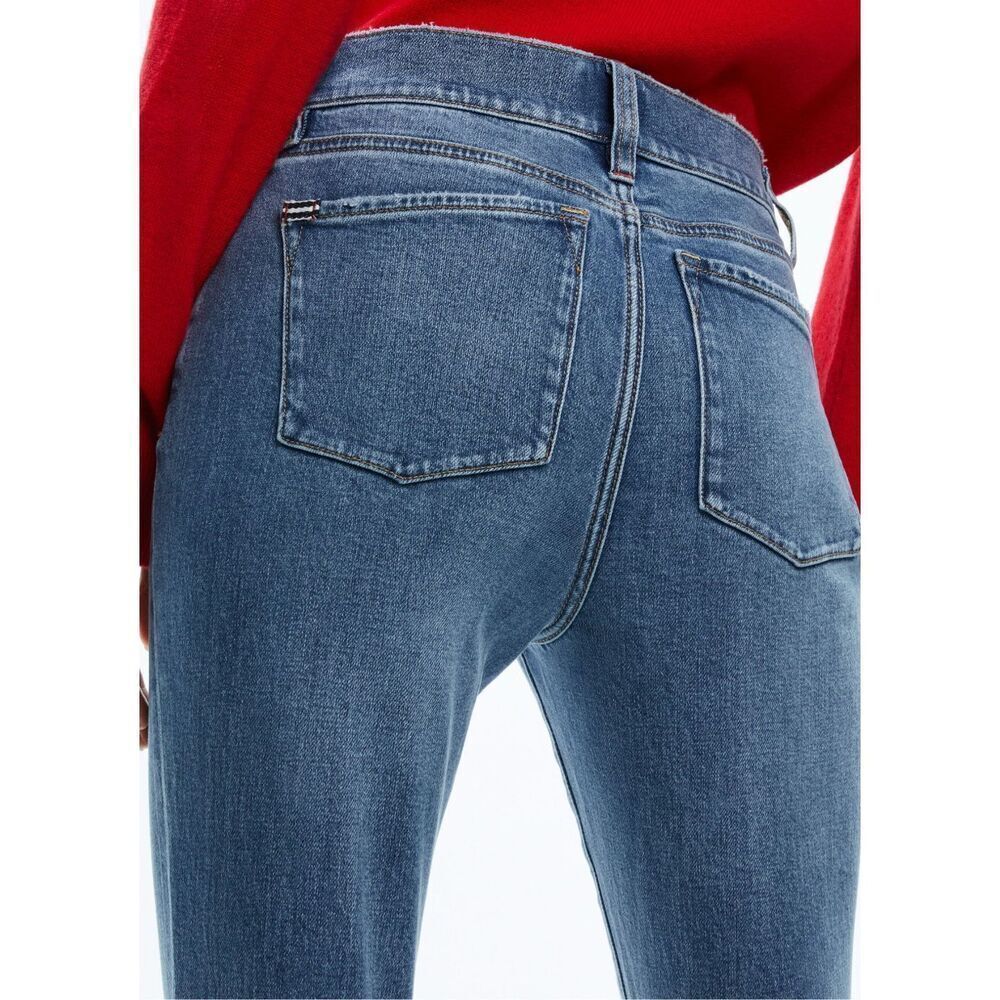 Alice & Olivia Cotton Flare Medium Wash Jeans 30 - Picture 3 of 10